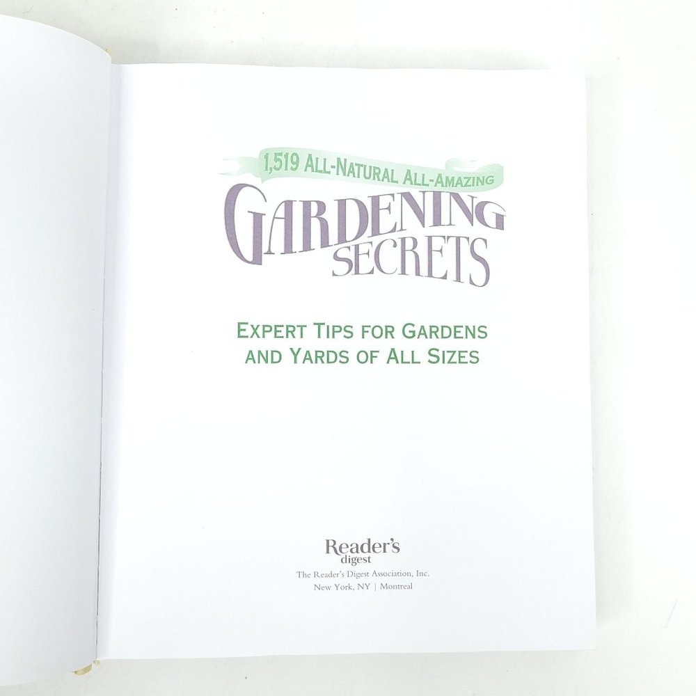 Readers Digest Gardening Secrets 1519 All Natural Expert Tips Gardens Yards - Picture 6 of 12